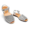 Avarca Glitter Leather Toddler Girl Silver Sandals