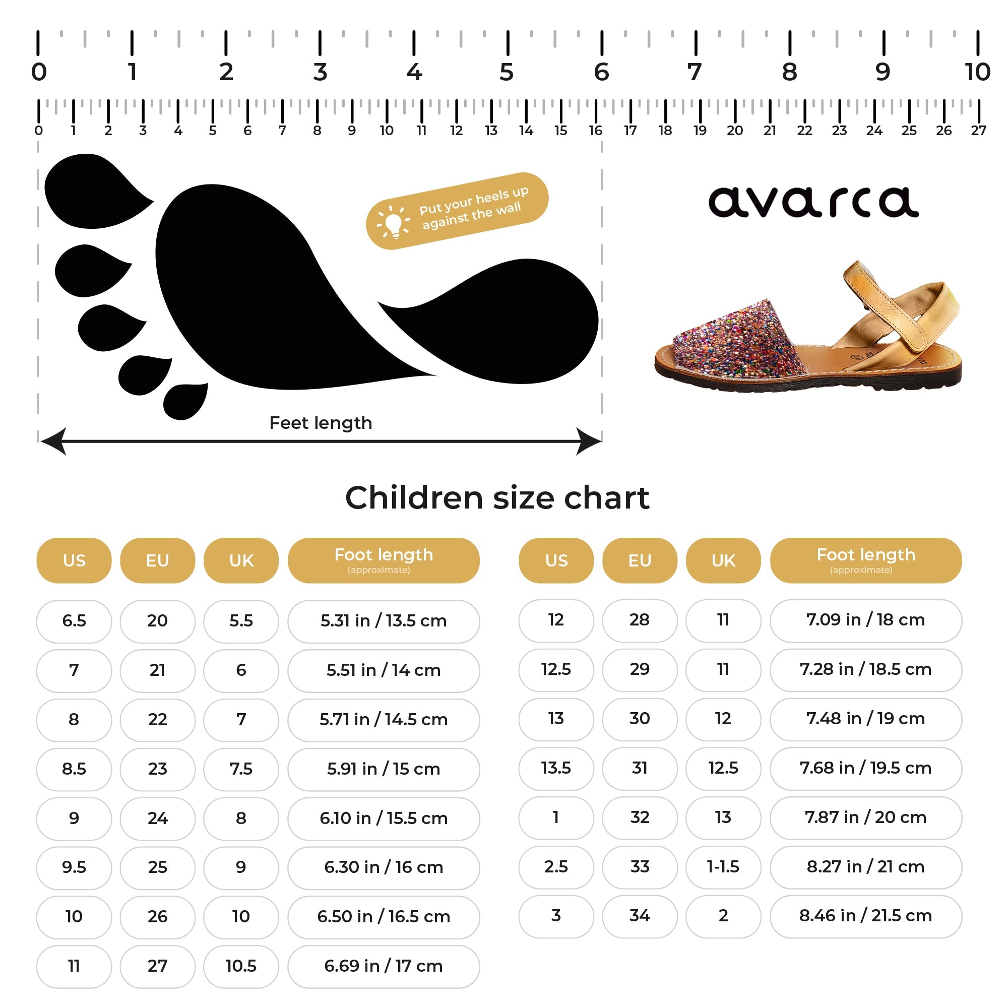 Avarca Multy Shine Glitter Leather Sandals for Girls