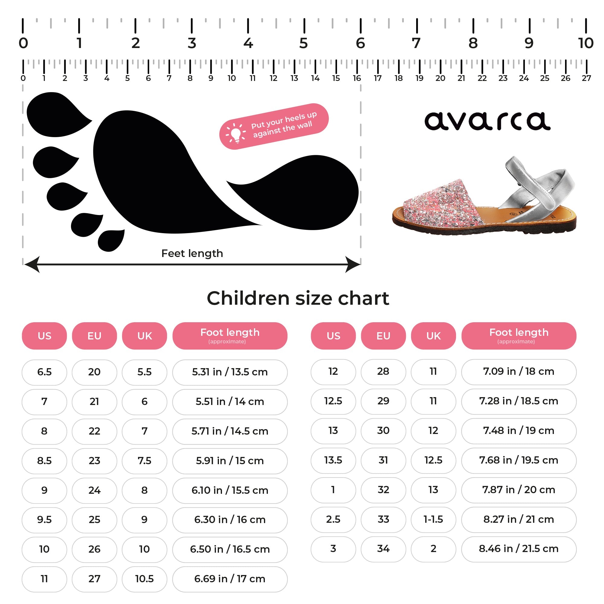 Avarca Glitter Leather Pink Silver Sandals for Girls