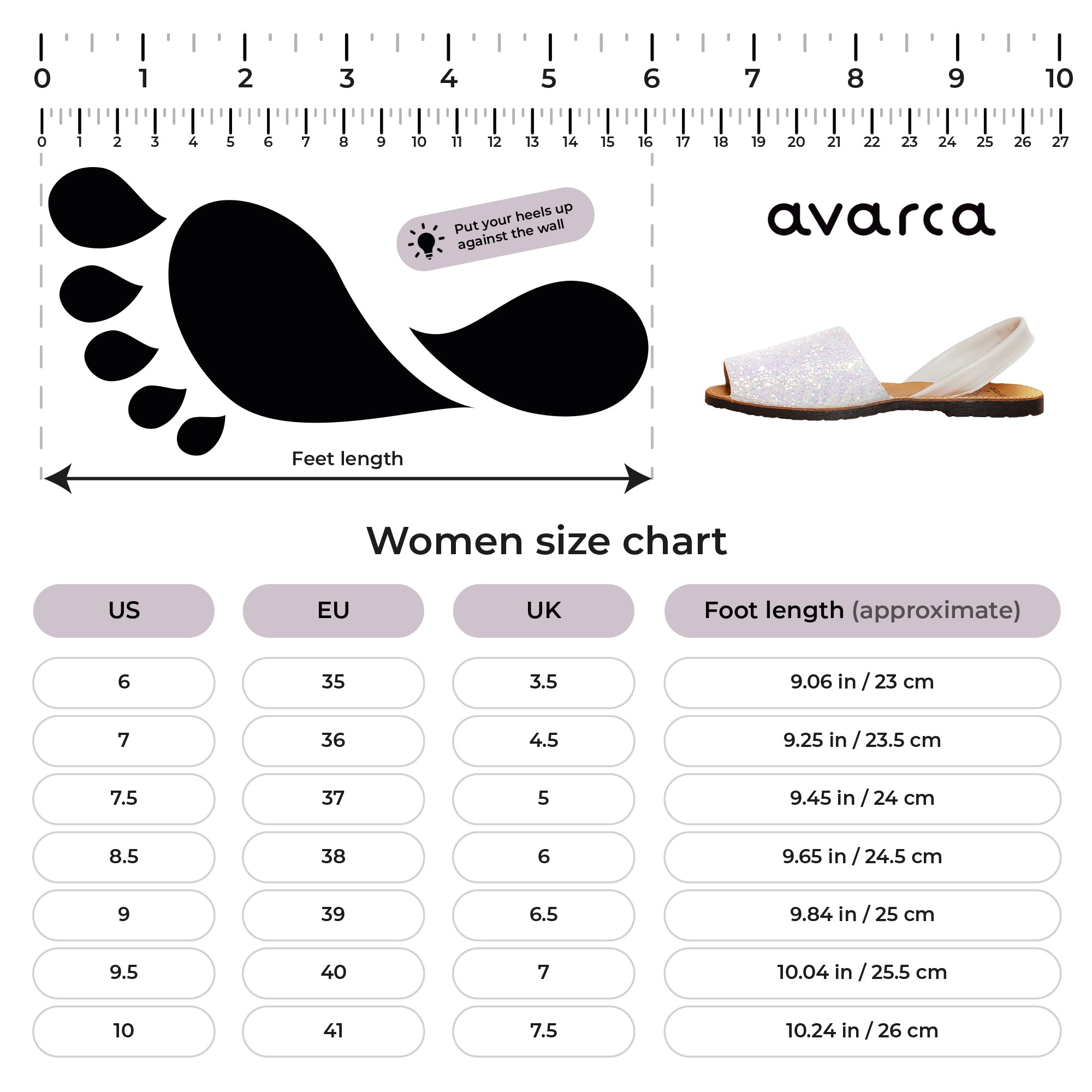 Avarca Lightweight Leather White Sandals for Women