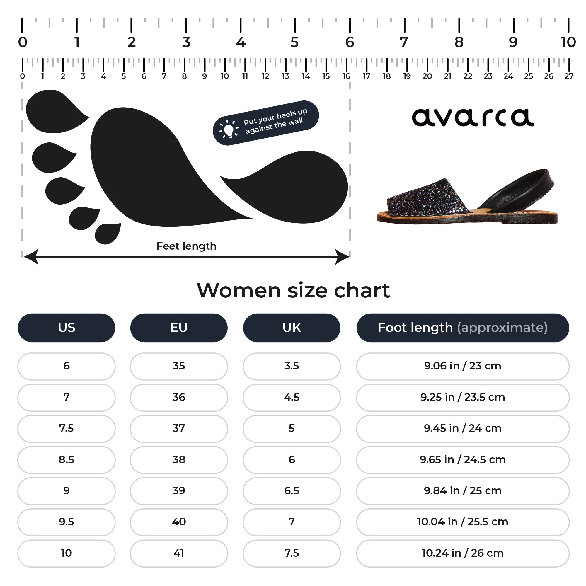 Avarca Lightweight Leather Blue Glitter Sandals for Women