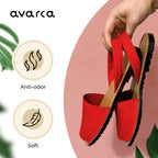 Avarca Leather Red Sandals for Women