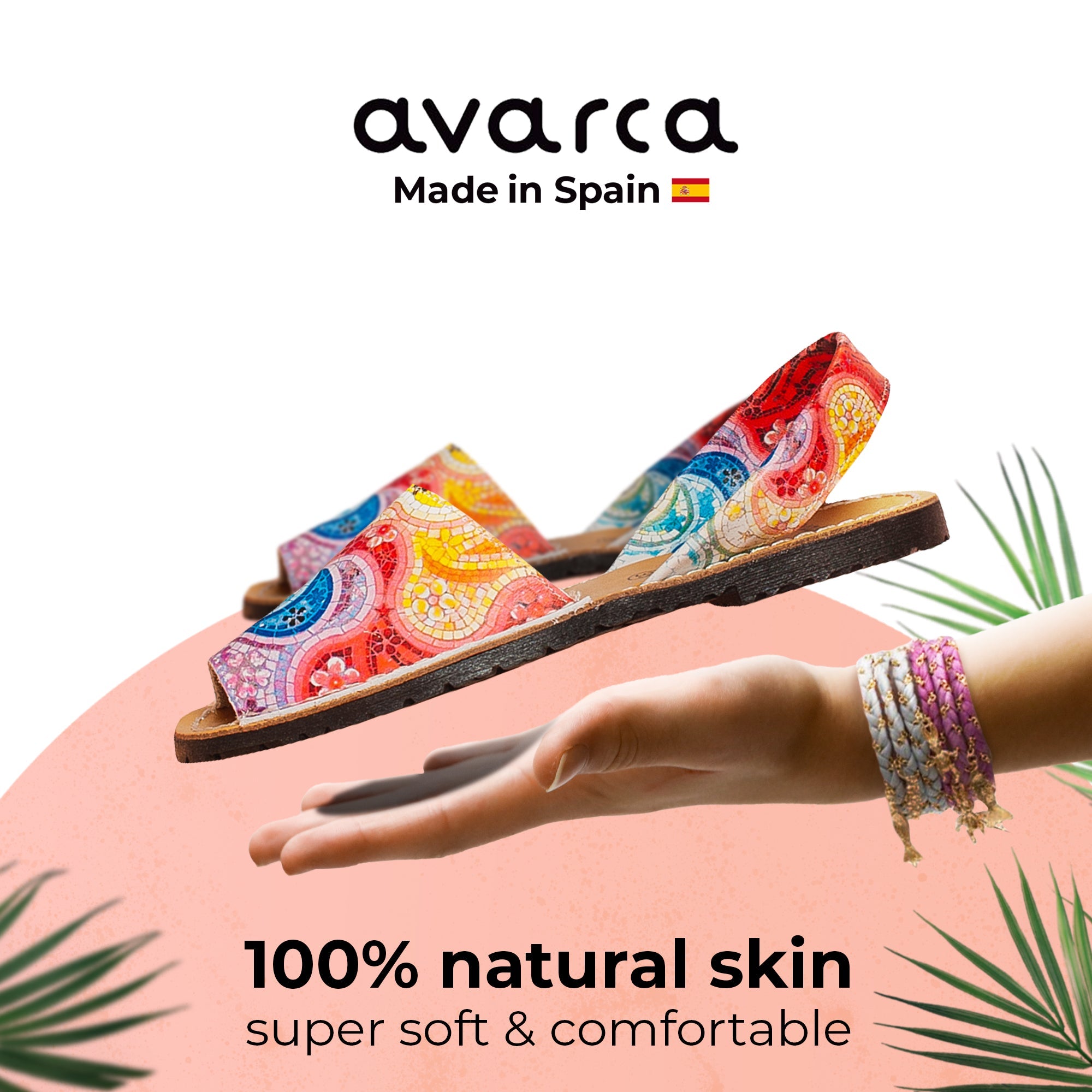 Avarca Open Toe Multicolor Sandals for Women