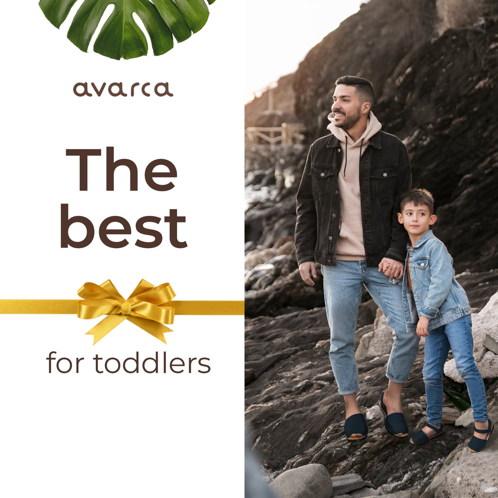 Avarca Handmade Leather Black Sandals for Boys