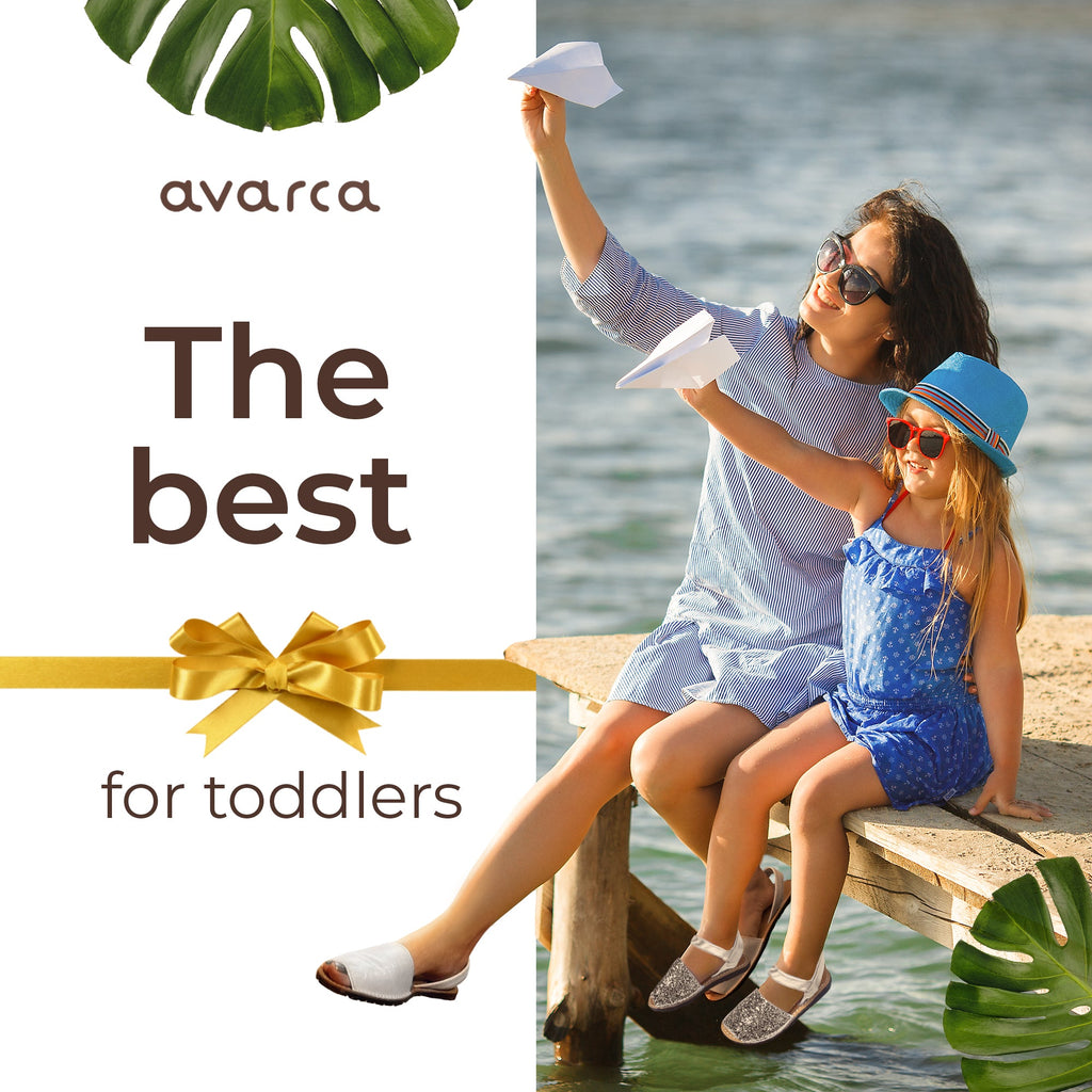 Avarca Glitter Leather Toddler Girl Silver Sandals