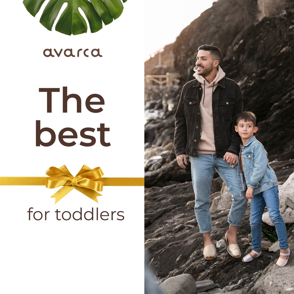 Avarca Handmade Leather White Sandals for Boys