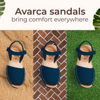 Avarca Handmade Leather Black Sandals for Boys