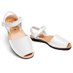 Avarca Glitter Leather Pink Silver Sandals for Girls