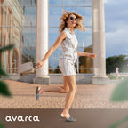 Avarca Glitter Leather Silver Sandals for Women