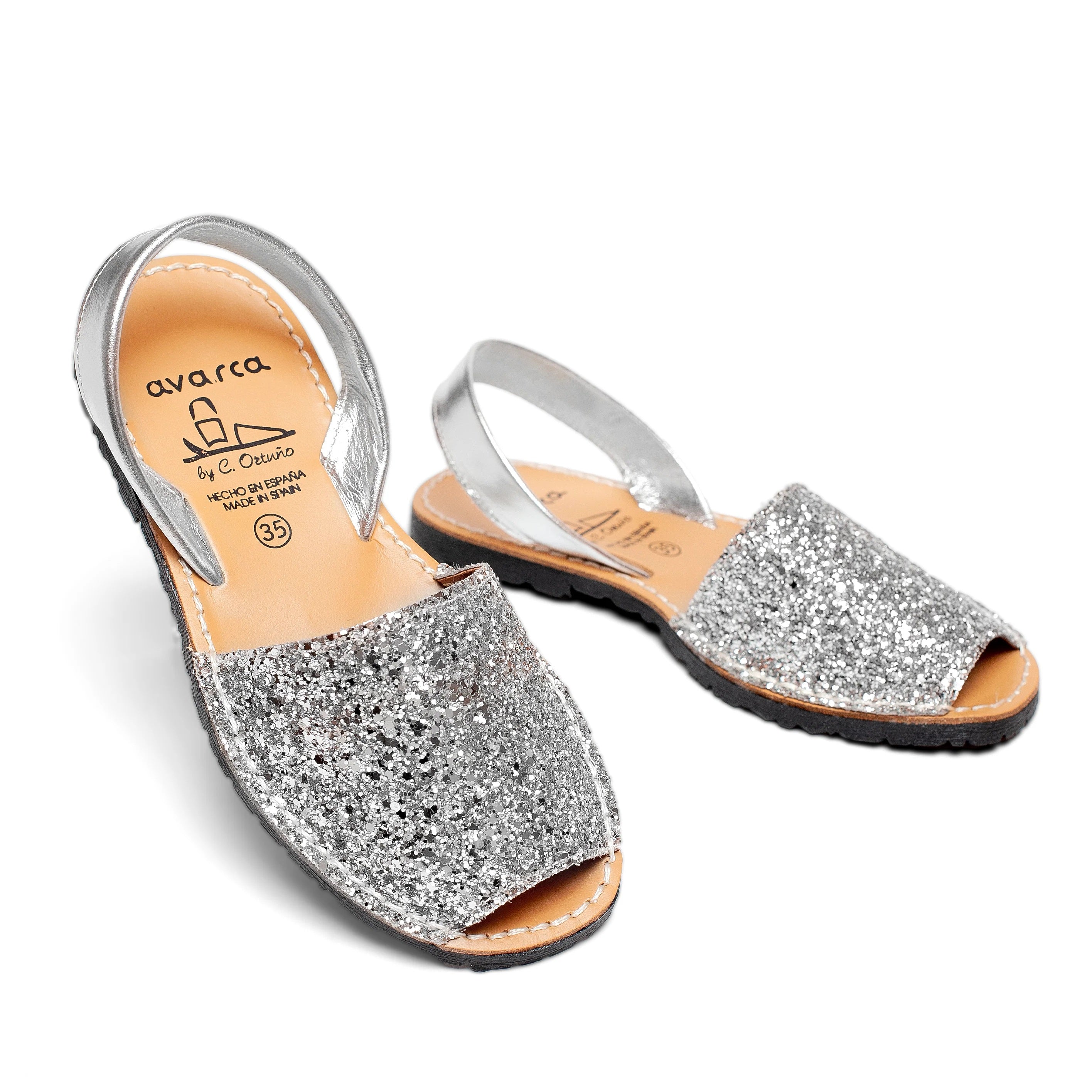 Avarca Lightweight Leather Brown Sandals for Women