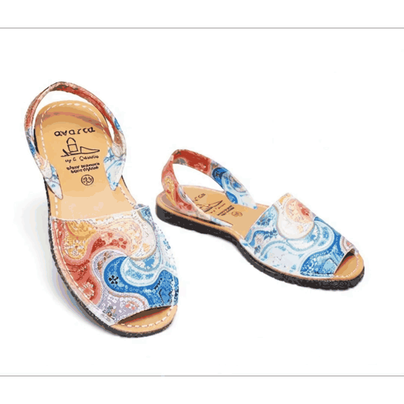 Avarca Open Toe Multicolor Sandals for Women