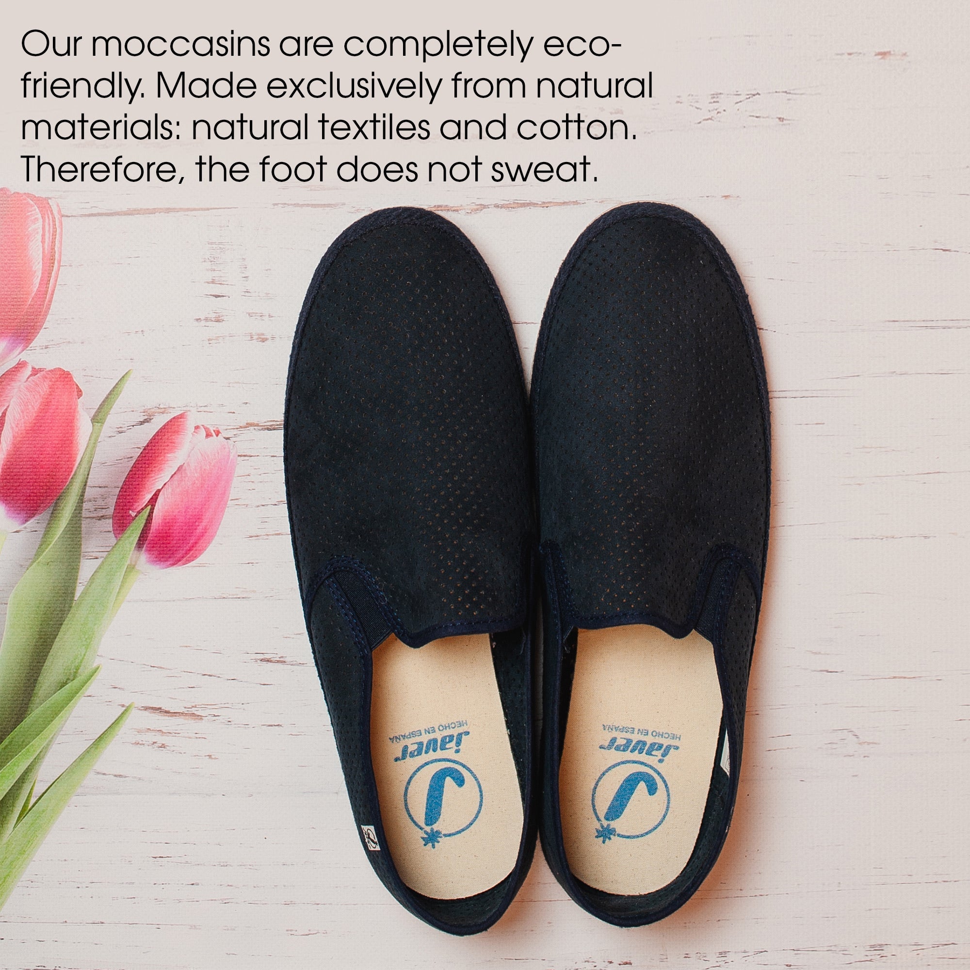 Comfortable Dark Blue Moccasins for Men