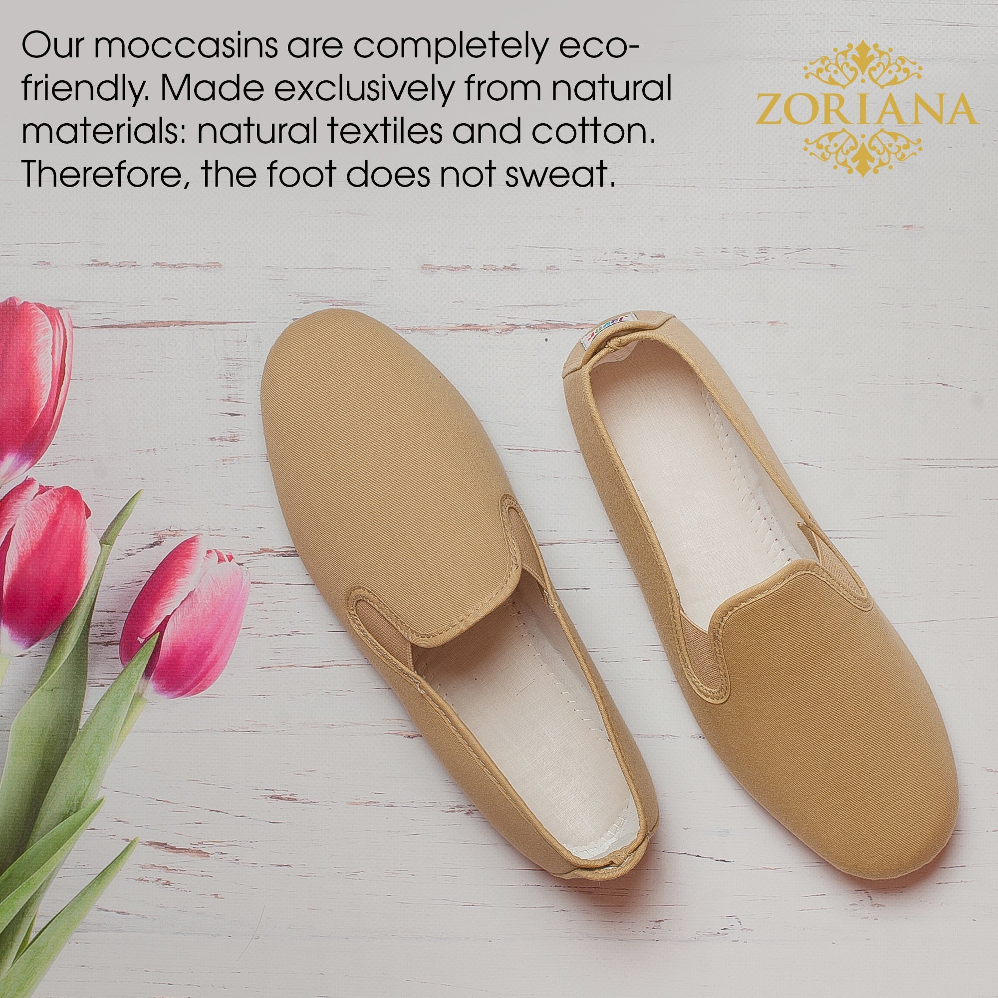 Comfortable Beige Moccasins for Men