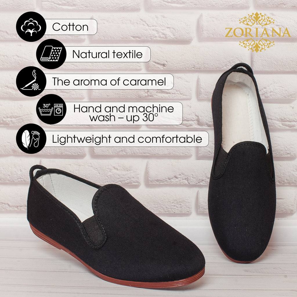 Comfortable Black Moccasins for Men